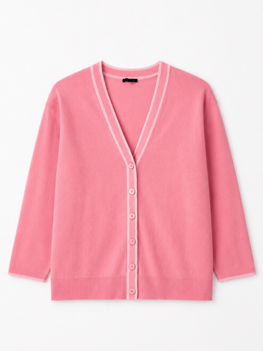 Talbots Pink V-Neck Button Front Cardigan